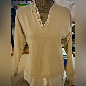Size small faux two piece sweater by Pinch. Brand new never worn.